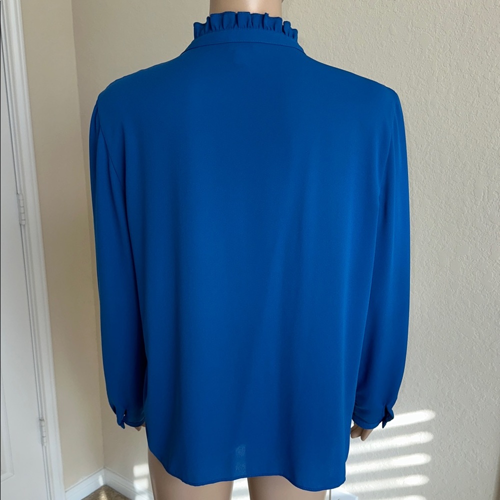 J. Crew Vibrant Blue Button-Up Blouse - Picture 4 of 16